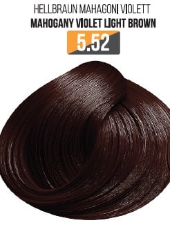 Vopsea Profesionala Fara Amoniac EVOQUE USA, Nuanta 5.52 MAHOGANI VIOLET LIGHT BROWN ,   Cu Ulei de Argan si 12 Aminoacizi, 100 ml - Evoque