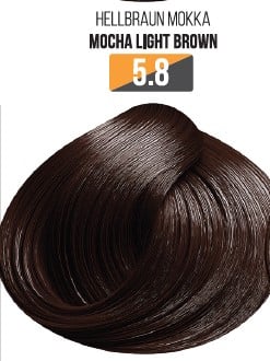 Vopsea Profesionala Fara Amoniac EVOQUE USA, Nuanta 5.8 MOCHA LIGHT BROWN ,   Cu Ulei de Argan si 12 Aminoacizi, 100 ml - Evoque