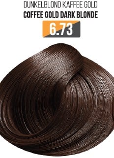 Vopsea Profesionala Fara Amoniac EVOQUE USA, Nuanta 6.73 COFFEE GOLD DARK BLONDE ,   Cu Ulei de Argan si 12 Aminoacizi, 100 ml - Evoque