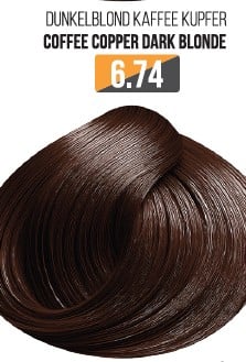 Vopsea Profesionala Fara Amoniac EVOQUE USA, Nuanta 6.74 COFFEE COPPER DARK BLONDE ,   Cu Ulei de Argan si 12 Aminoacizi, 100 ml - Evoque