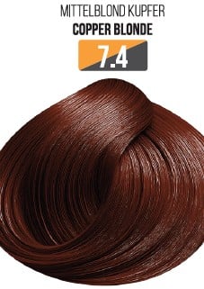 Vopsea Profesionala Fara Amoniac EVOQUE USA, Nuanta 7.4 COPPER BLONDE ,   Cu Ulei de Argan si 12 Aminoacizi, 100 ml - Evoque