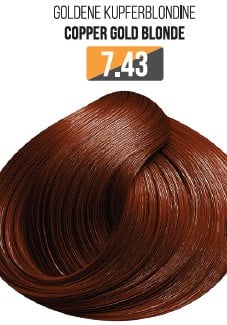 Vopsea Profesionala Fara Amoniac EVOQUE USA, Nuanta 7.43 COPPER GOLD BLONDE ,   Cu Ulei de Argan si 12 Aminoacizi, 100 ml - Evoque