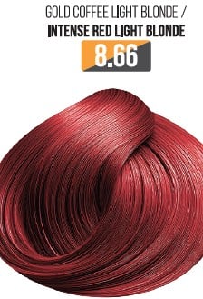 Vopsea Profesionala Fara Amoniac EVOQUE USA, Nuanta 8.66 INTENSE RED LIGHT BLONDE ,   Cu Ulei de Argan si 12 Aminoacizi, 100 ml - Evoque