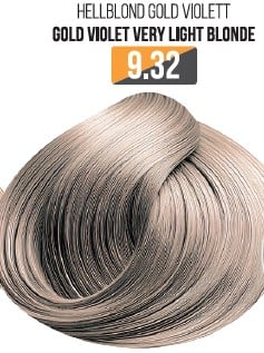 Vopsea Profesionala Fara Amoniac EVOQUE USA, Nuanta 9.32 GOLD VIOLET  VERY LIGHT BLONDE ,   Cu Ulei de Argan si 12 Aminoacizi, 100 ml - Evoque
