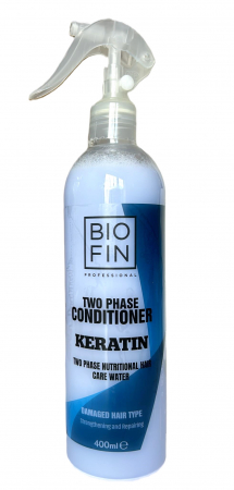 Cu Keratina - Balsam Profesional, KERATINA in 2 faze pentru toate tipurile de par, BIOFIN - 400 ml