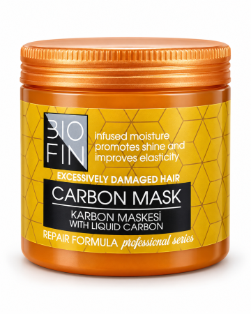 Masca de Par - Masca de Par Profesionala cu Carbon pentru Par Degradat, BIOFIN - 500 ml