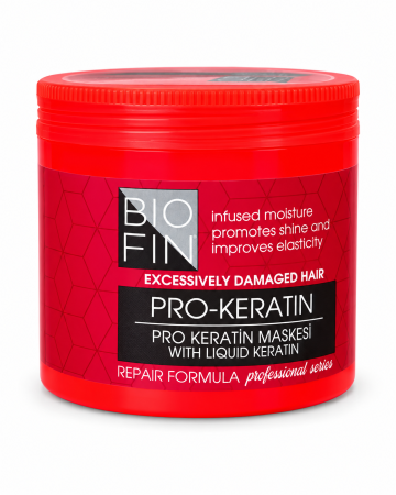 Masca de Par - Masca de Par Profesionala Pro-Keratin pentru Par Deteriorat, BIOFIN - 500 ml