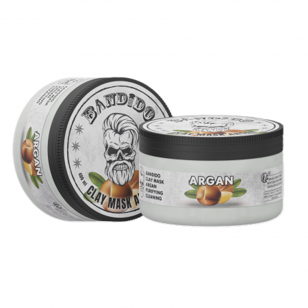 Masca, Peeling si Scrub - Mască Profesionala pentru față cu Argila si Ulei de ARGAN, Bandido, 400 ml