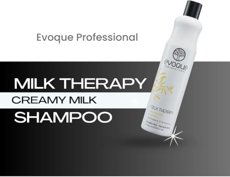 Sampon de Par Hidratant EVOQUE Milk Therapy, 400 ml – Fara Sulfati si Parabeni, Cu 12 Aminoacizi si Vitamina E – Reparare, Anti-Frizz, Profesional [2]
