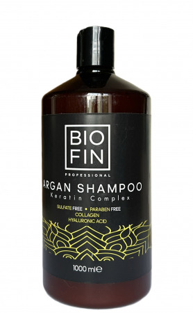 Cu Argan - Sampon de Par Profesional cu Argan pentru Toate Tipurile de Par, BIOFIN, 1000 ml