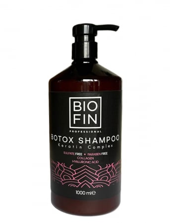 Cu Argan - Sampon de Par Profesional KERATIN Complex pentru Toate Tipurile de Par, BIOFIN, 1000 ml
