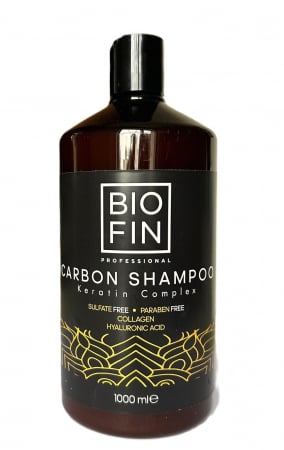 Cu Argan - Sampon de Par Profesional cu Carbon pentru Toate Tipurile de Par, BIOFIN, 1000 ml