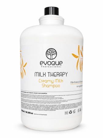 Ingrijire Par - Șampon Profesional Hidratant EVOQUE Milk Therapy Creamy Milk 2850 ml – cu Proteine din Lapte, 12 Aminoacizi și Vitamina E, pentru Păr Uscat și Fragil