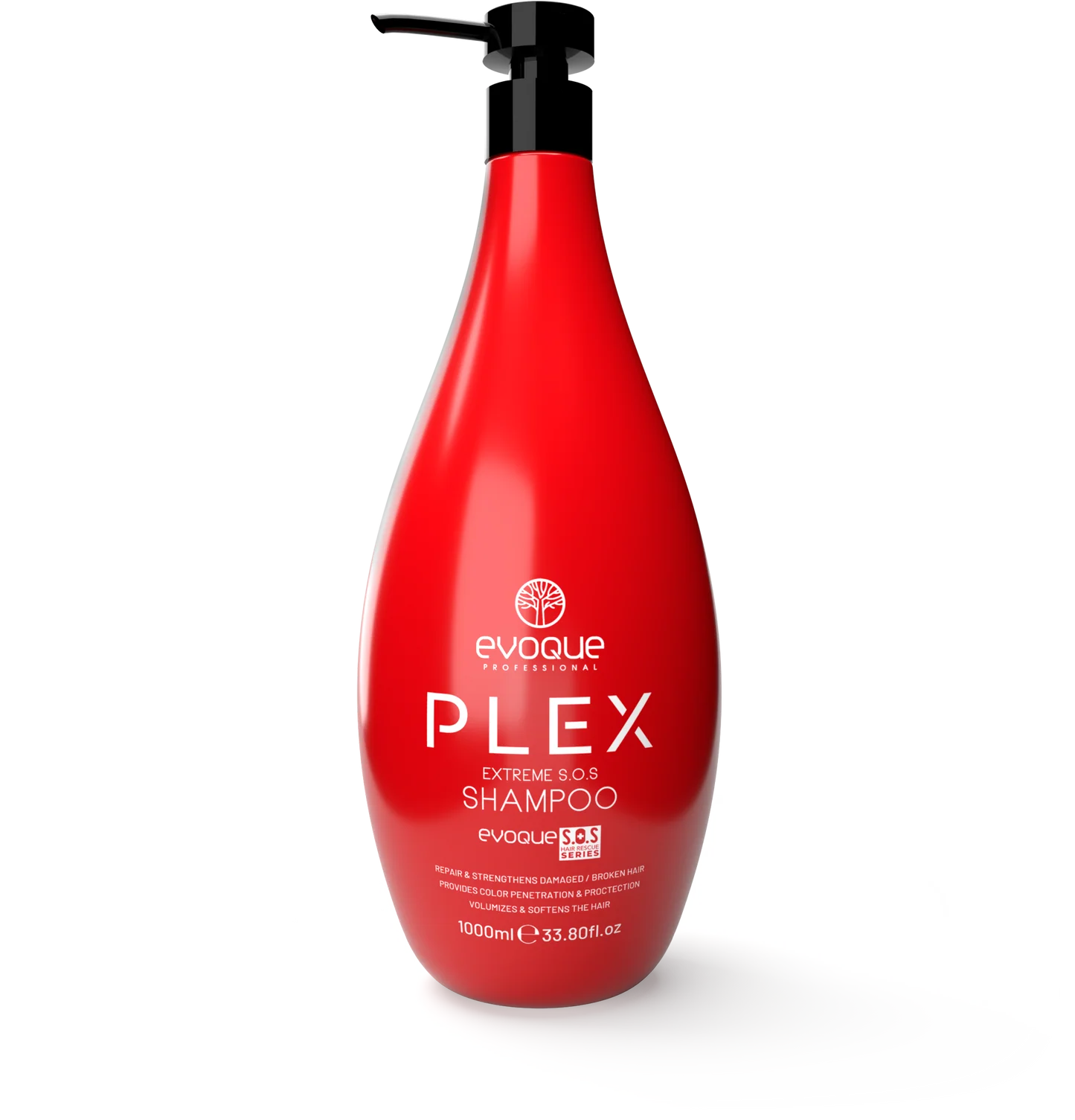Tratamente - Sampon profesional Plex Extreme SOS EVOQUE USA, 1000 ml – Reparare intensa pentru par foarte procesat, degradat sau decolorat – Evoque