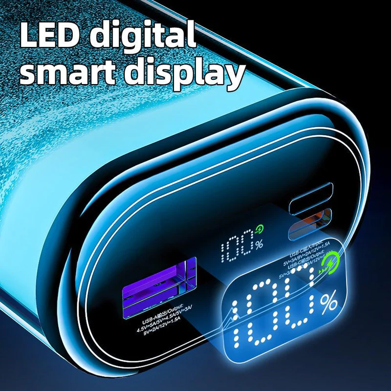 Acefast Sparkling Series stylish fluorescent power bank 10000mAh 22.5W USB-A / USB-C PD QC blue (M3-10000) [2]