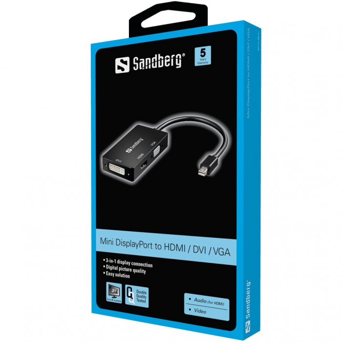 Adaptor Mini DisplayPort  > HDMI+DVI+VGA [2]