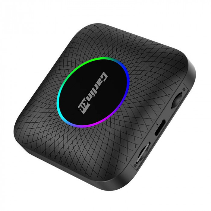 Adaptor Carlinkit TBOX PLUS LED, Android complet 4G/64G, Apple CarPlay & Android Auto wireless, pentru ecran mașină, negru [3]