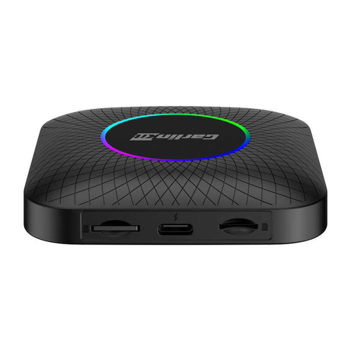 Adaptor Carlinkit TBOX PLUS LED, Android complet 4G/64G, Apple CarPlay & Android Auto wireless, pentru ecran mașină, negru [4]