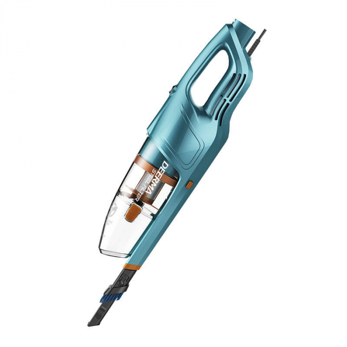 Aspirator vertical 2-în-1 Deerma DX900 – 600W, 17.000 Pa, Filtru HEPA, Silențios, Turcoaz [5]