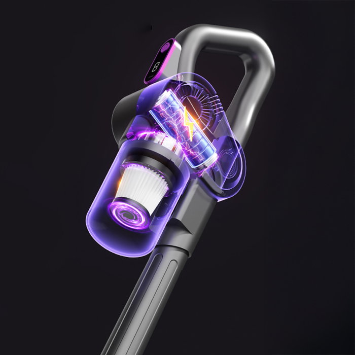 Aspirator vertical portabil 4 în 1 gri cu perie pentru acarieni și saltele [6]