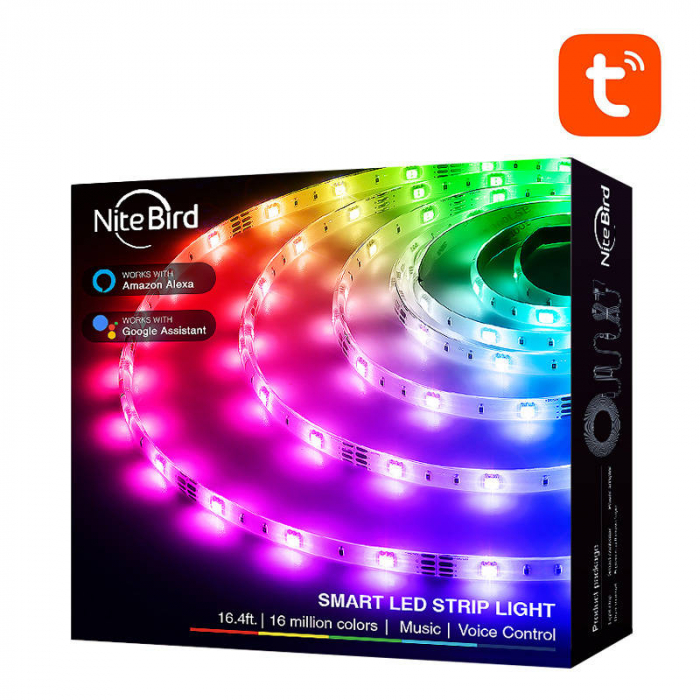 Bandă LED inteligentă NiteBird SL3 (2x5m), Tuya [2]
