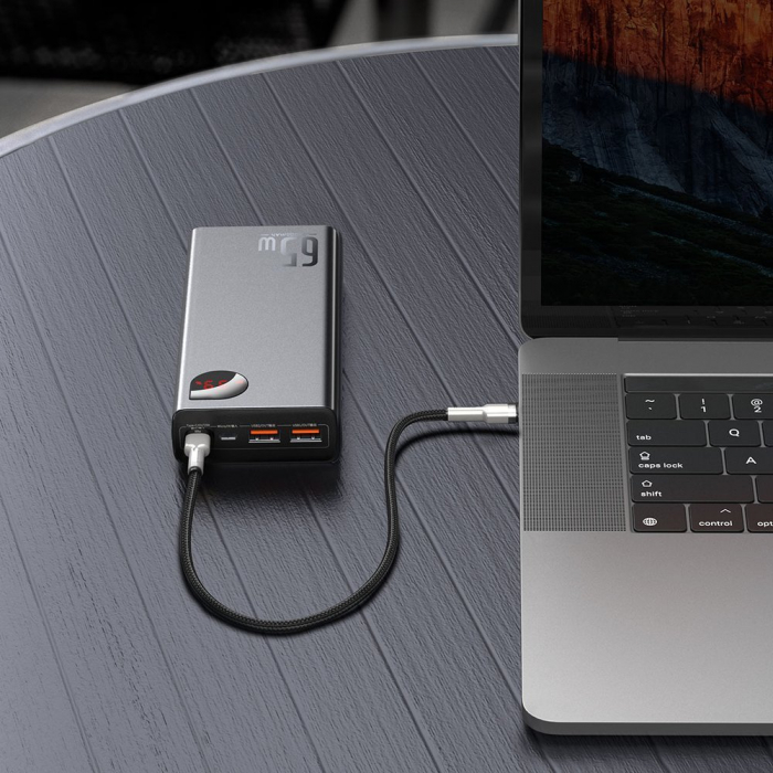 Baseus Adaman powerbank 2x USB / 1x USB Type C / 1x micro USB 20000mAh 65W Quick Charge 4.0 Power Delivery black (PPIMDA-D01) [5]