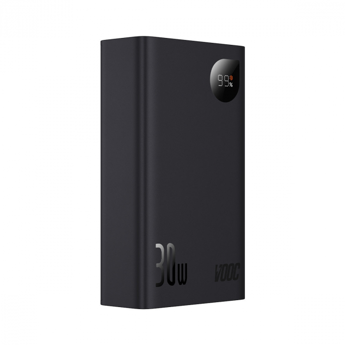 Baseus Adaman2 powerbank with digital display 20000mAh 30W 2 x USB / 1x USB Type C Power Delivery Quick Charge SCP, Oppo Super VOOC black (PPAD050101) [2]