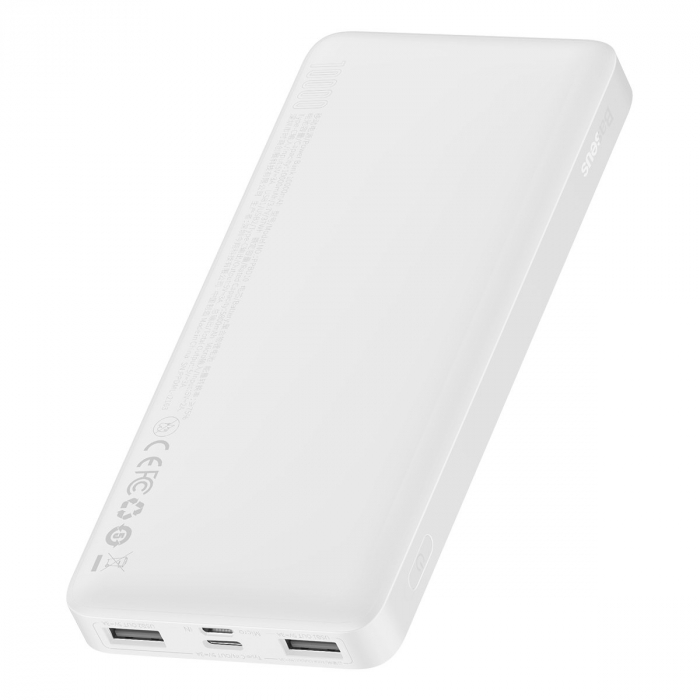 Baseus Bipow powerbank with display 10000mAh 15W white (Overseas Edition) + USB-A - Micro USB 0.25m cable white (PPBD050002) [4]