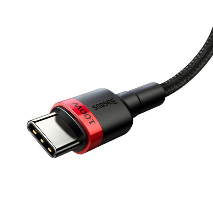 Baseus Cafule PD2.0 100W de încărcare blitz USB pentru cablu tip C (20V 5A)2m roșu+negru [3]