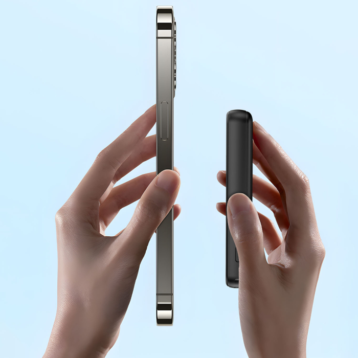 Baterie externă Dudao K14S 5000mAh – Wireless MagSafe, USB-C 20W, Încărcare Rapidă, Negru [3]