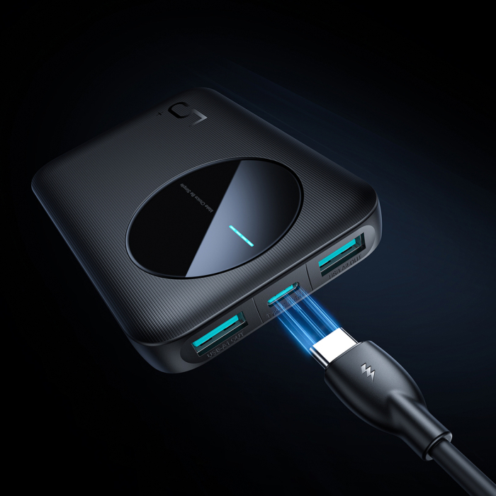 Baterie externă Joyroom JR-PBF13 5000mAh – Încărcare Rapidă 2.4A, 2x USB-A, USB-C, Design Compact, Negru [9]