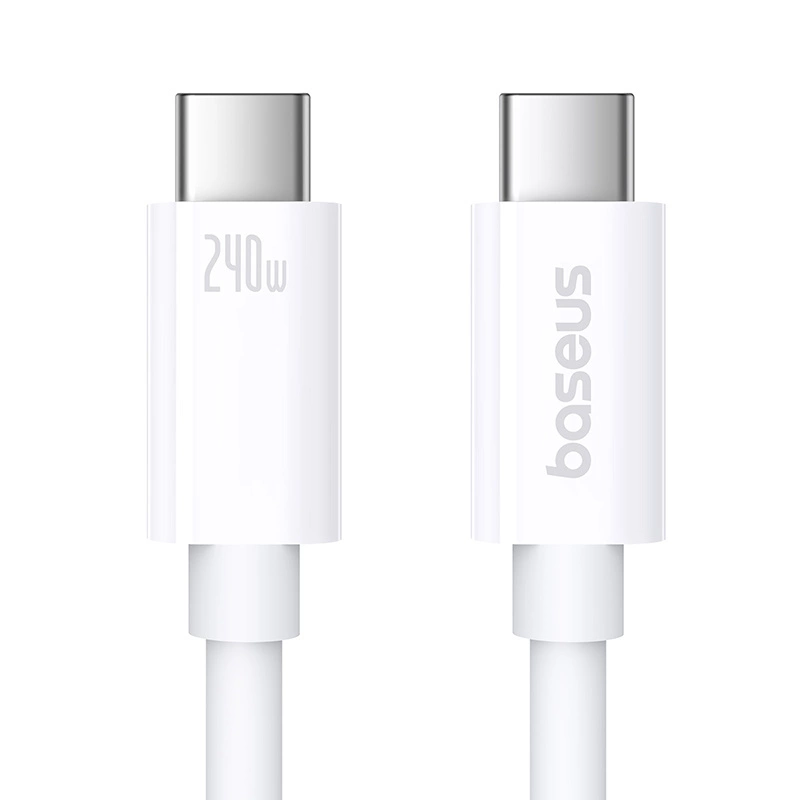 Cablu de date Baseus CB000066 USB-C - USB-C 240W PD 8K 60Hz 1m - alb [9]