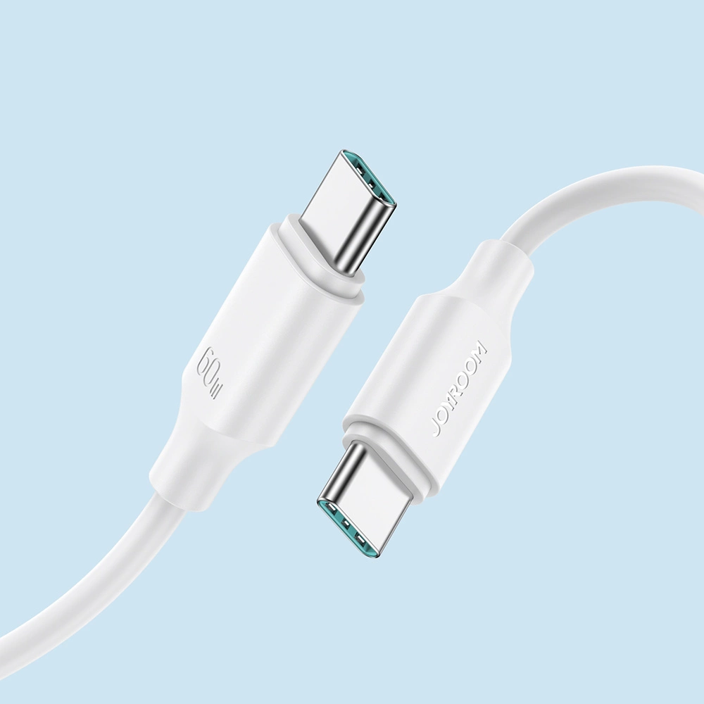 Cablu de date Joyroom Long-Lasting Series A9 USB-C / USB-C PD QC 60W 3A 1m - alb [2]