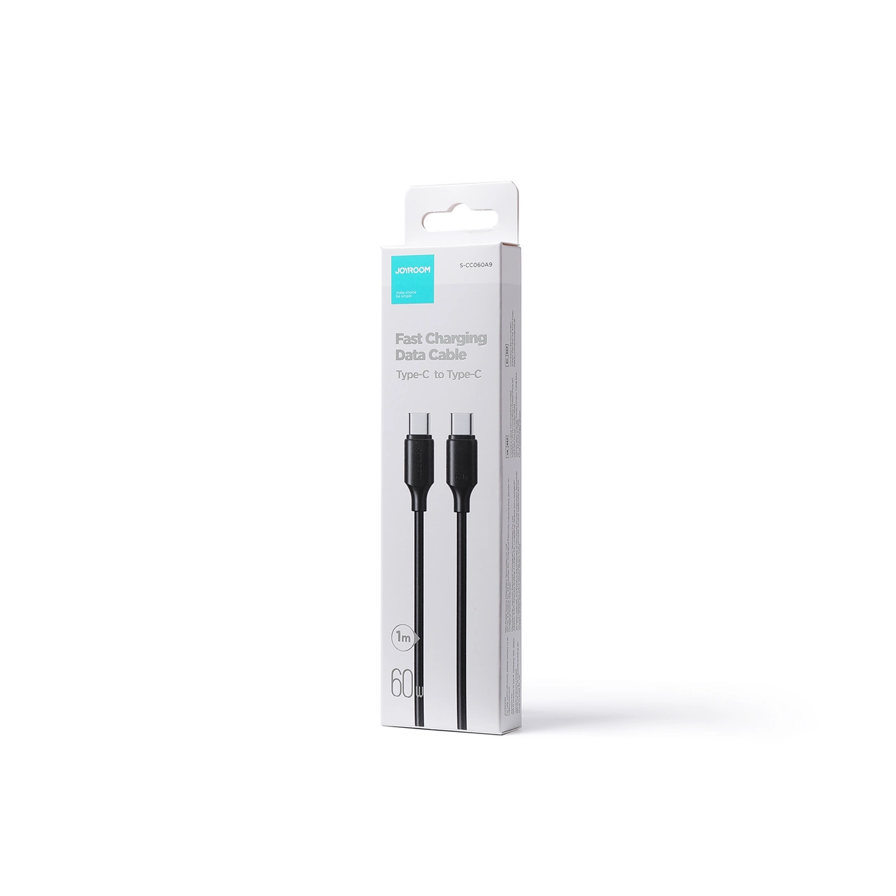 Cablu de date Joyroom Long-Lasting Series A9 USB-C / USB-C PD QC 60W 3A 1m - negru [3]