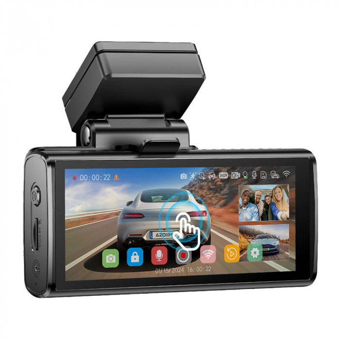 Cameră auto Azdome M580 5K UHD, față + interior + spate, Wi-Fi 5GHz, GPS, Night Vision, card 64GB inclus [3]