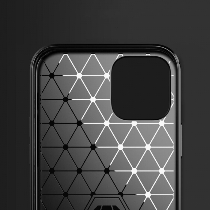 Husa Carbon Husa flexibila TPU pentru iPhone 12 Pro Max neagra [2]