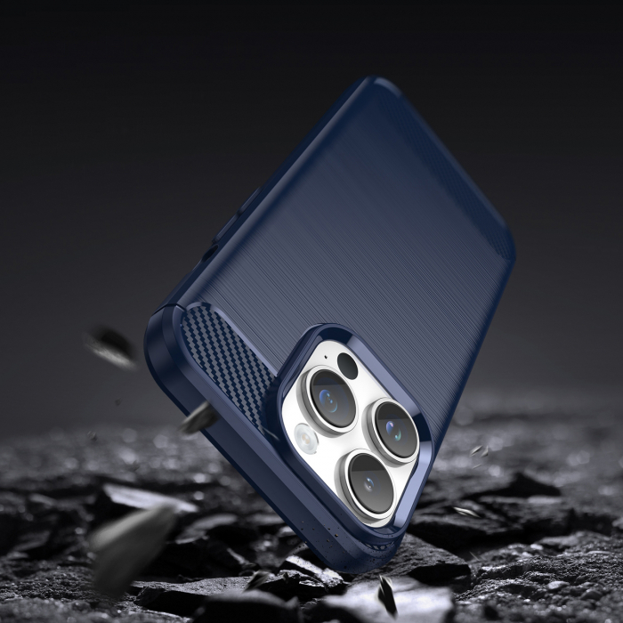Carbon Case for iPhone 14 Pro Max flexible gel back cover blue [4]