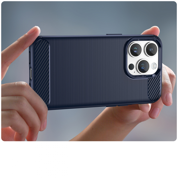 Carbon Case for iPhone 14 Pro Max flexible gel back cover blue [5]