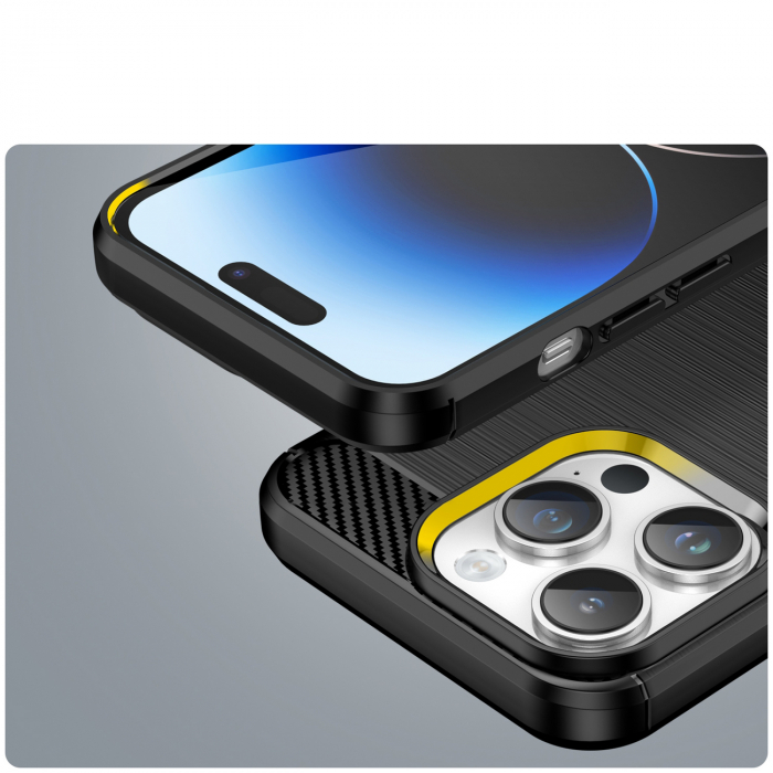 Carbon Case iPhone 14 Pro flexible gel back cover black [5]