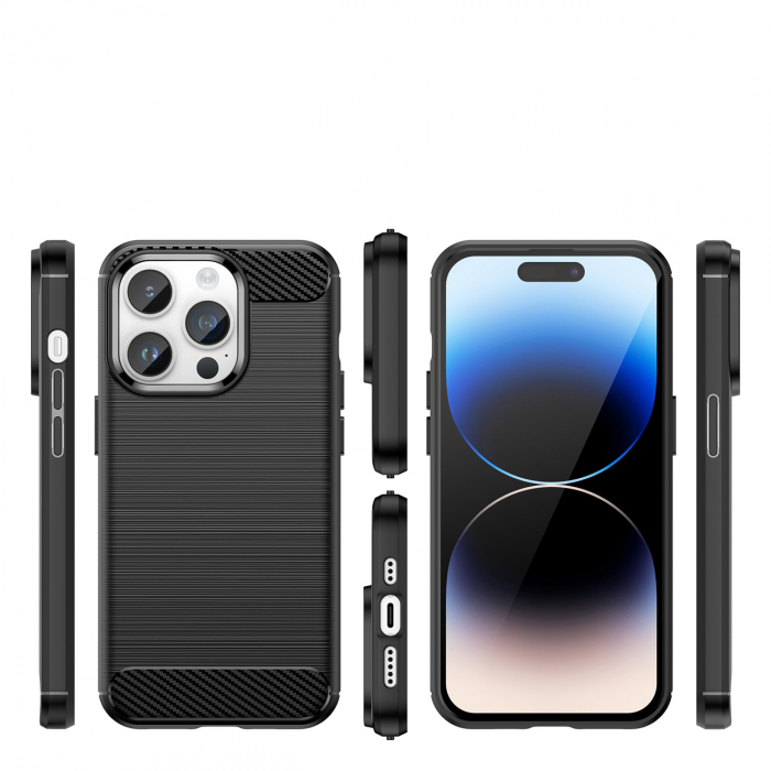 Carbon Case iPhone 14 Pro flexible gel back cover black [2]