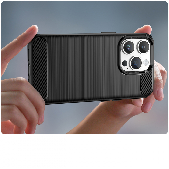 Carbon Case iPhone 14 Pro flexible gel back cover black [4]