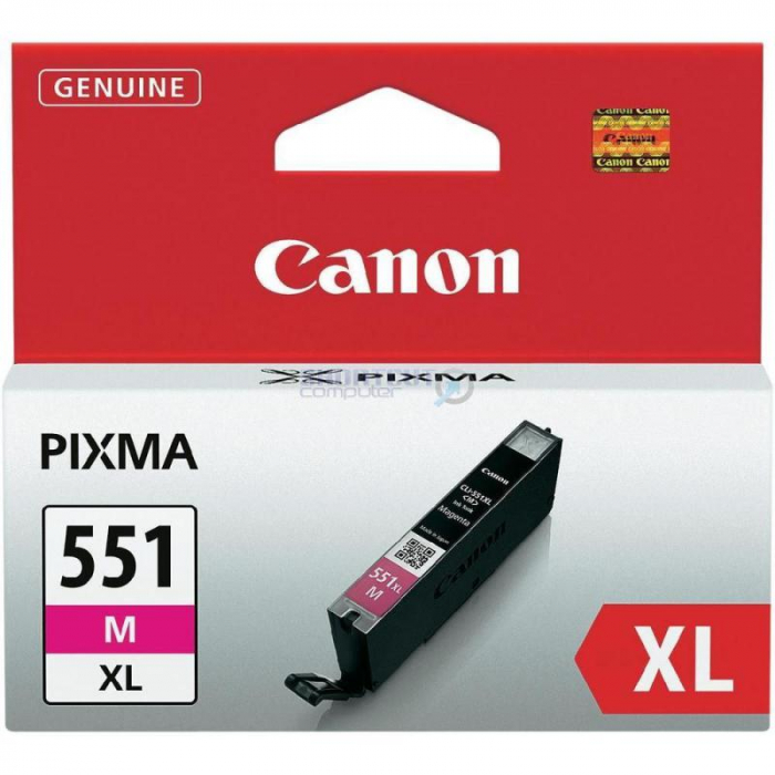 Cartus cerneala Canon CLI-551XL, magenta, capacitate 11ml, pentru Canon Pixma IP7250, Pixma IP8750, Pixma IX6850, Pixma MG5450, Pixma MG5550, Pixma MG6350, Pixma MG6450, Pixma MG7150, Pixma MX925. [1]