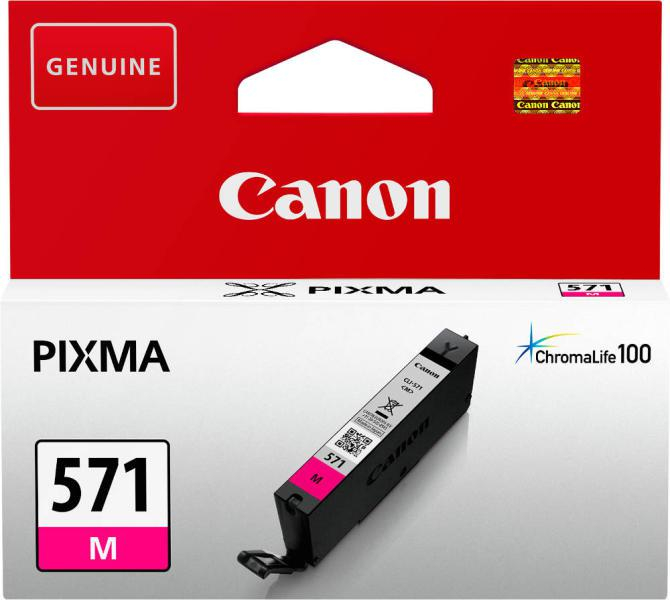 Cartus cerneala Canon CLI-571M, magenta, capacitate 7ml, pentru Canon Pixma MG6850/MG6851, Canon Pixma MG5750/MG5751, Canon Pixma MG7750/MG7751/MG7752. [1]