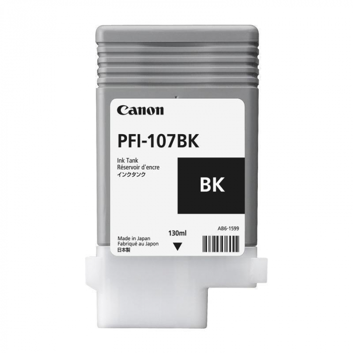 Cartus cerneala Canon PFI-107BK, black, capacitate 130ml, pentru Canon iPF680/685, iPF780/785, iPF670/770 [1]