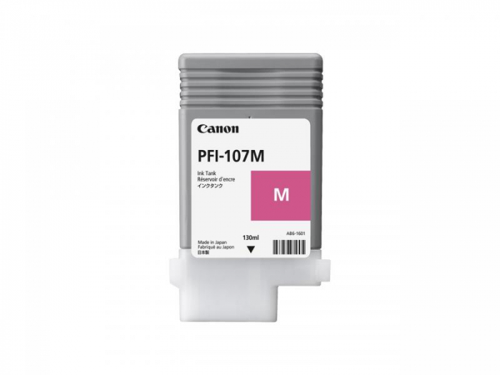 Cartus cerneala Canon PFI-107M, magenta, capacitate 130ml, pentru Canon iPF680/685, iPF780/785, iPF670/770 [1]