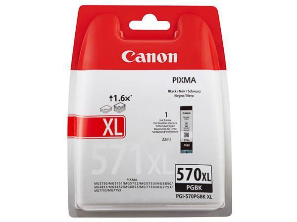 Cartus cerneala Canon PGI-570XL PGBK, pigment black, capacitate 22ml, pentru Canon Pixma MG6850/MG6851, Canon Pixma MG5750/MG5751, Canon Pixma MG7750/MG7751/MG7752. [1]