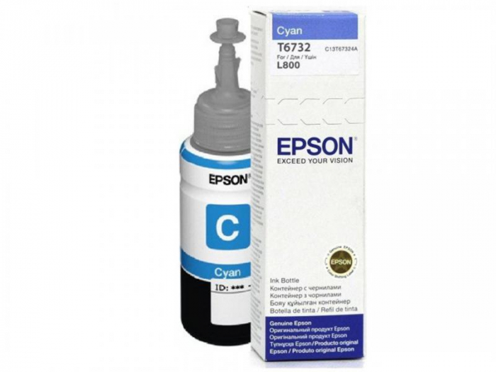 Cartus cerneala Epson T6732, cyan, capacitate 70ml, pentru Epson L800 [1]