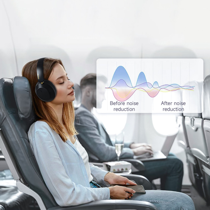 Căști Bluetooth Dudao X22 Max – Wireless On-Ear cu ANC, Microfon, Autonomie Mare, Negre [6]