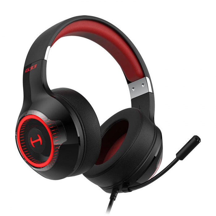 Căști gaming Edifier HECATE G33 negre – Sunet surround 7.1, drivere de 40 mm, microfon detașabil cu anulare a zgomotului și iluminare RGB [7]