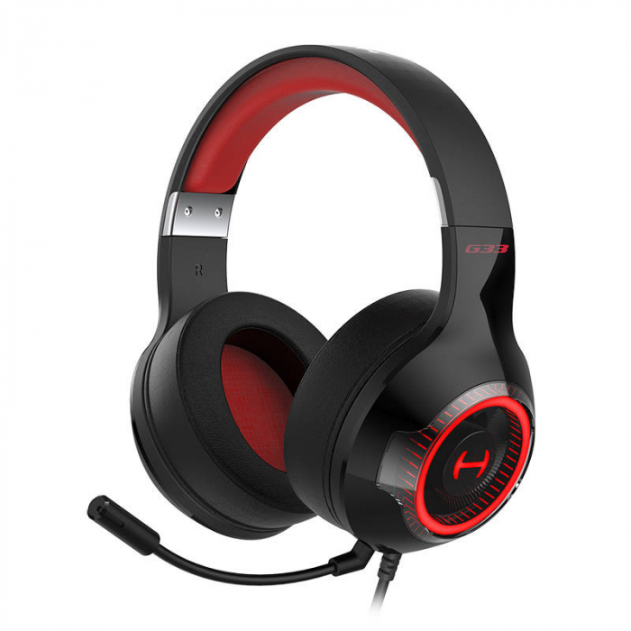 Căști gaming Edifier HECATE G33 negre – Sunet surround 7.1, drivere de 40 mm, microfon detașabil cu anulare a zgomotului și iluminare RGB [2]